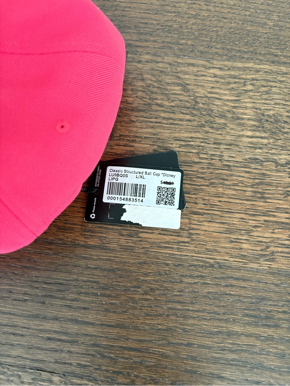 NWT LuLuLemon Hot Pink Mickey Disney Baseball Cap - Picture 3 of 4